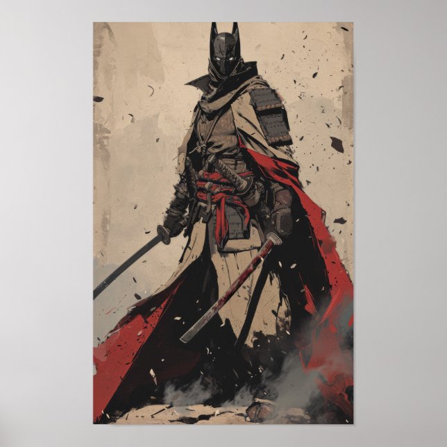 Samurai Ninja Dark Knight Poster - Schwert-Pose (Vorne)