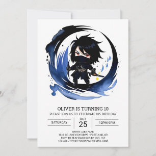 Samurai Ninja Martial Arts Birthday Einladung