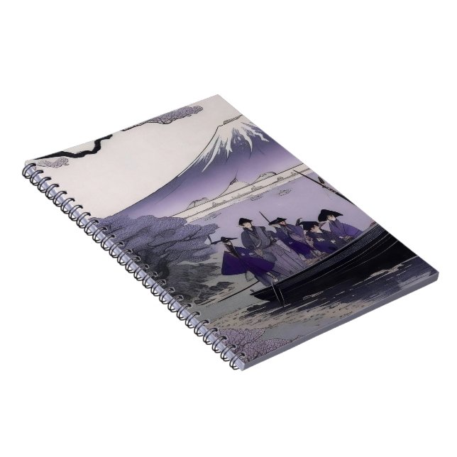 Samurai Notebook Mount Fuji Japanese Art Notizblock (Rechte Seite)