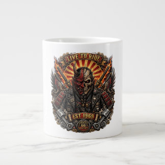 Samurai-Oni-Biker, Live To Ride Est 1969 Route 66 Jumbo-Tasse