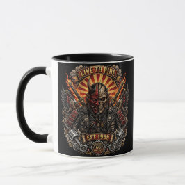 Samurai Oni Biker, Live To Ride Est 1969 Route 66 Tasse