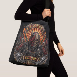 Samurai Oni Biker-Tasche für Frauen Tragetaschen Mit Langen Trägern