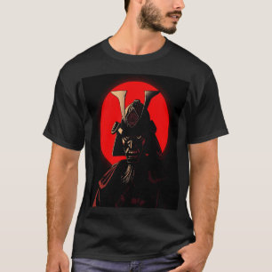 Samurai Oni Maske - Fetter Japanischer Roter Mond  T-Shirt