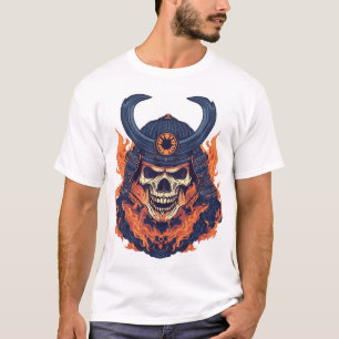 Samurai-Oni-Schädel T-Shirt