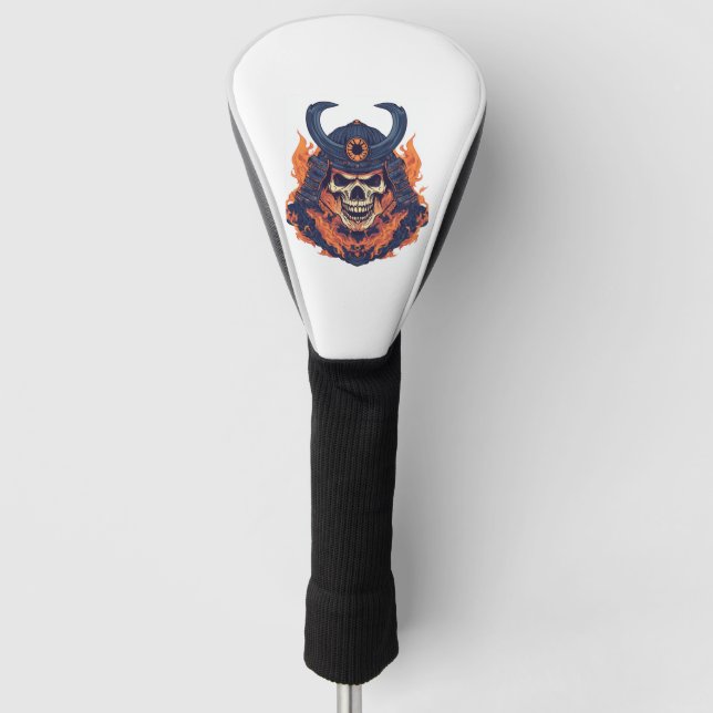 Samurai Oni Skull Golf Headcover (Vorderseite)