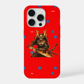 Samurai Orange Cat - Bold Pop Art iPhone Case 15 Pro Hülle