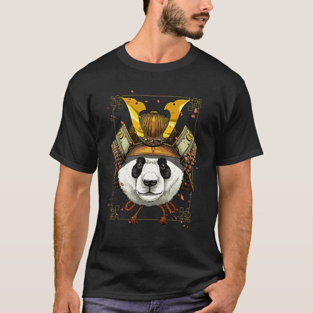 Samurai Panda Bear Japanischer Krieger Bushido Jap T-Shirt (Vorderseite)