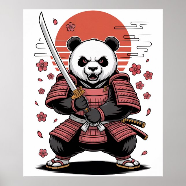 Samurai Panda Bear  Poster (Vorne)