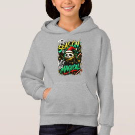 Samurai Panda Girls' Hoodie Magical Christmas art