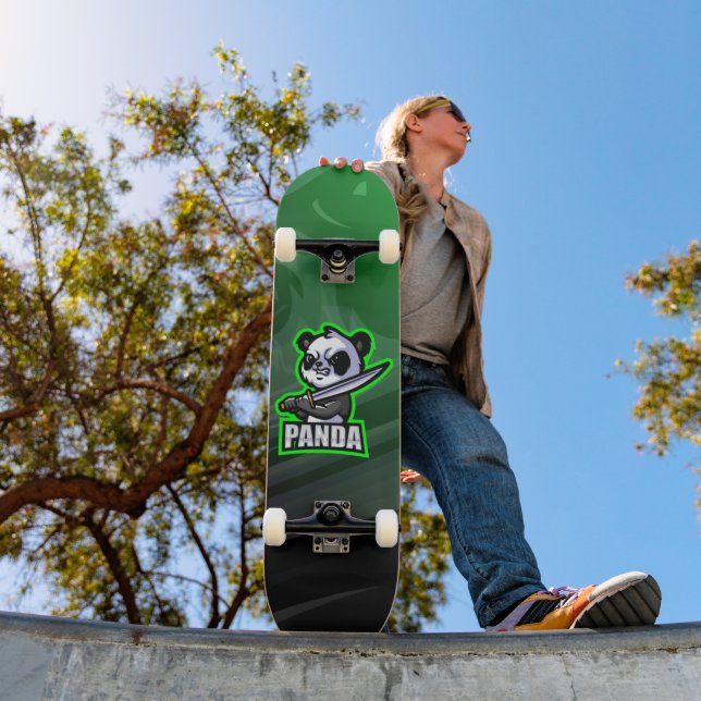Samurai Panda Mascot Esport Skateboard (Außenbereich 1)