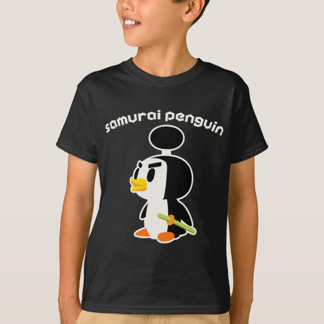 Samurai-Pinguin T-Shirt (Vorderseite)