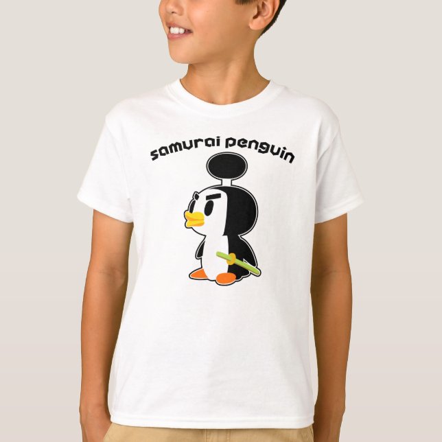 Samurai-Pinguin T-Shirt (Vorderseite)