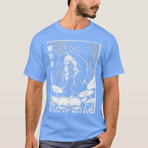 Samurai Playing Drums Japanisch Futurismus Japan A T-Shirt