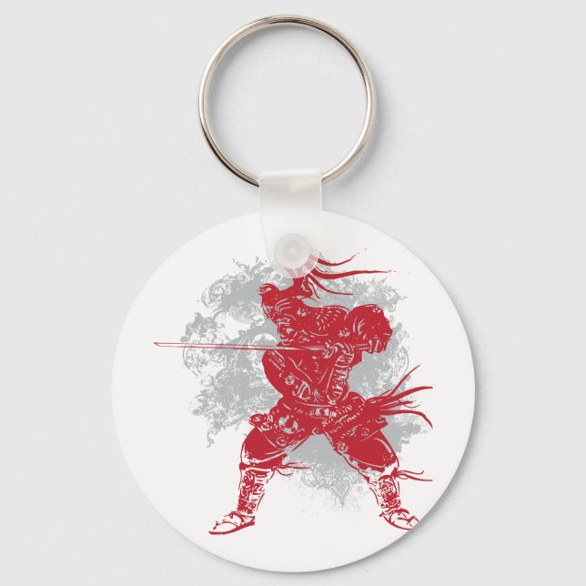 Samurai-Pose Schlüsselanhänger (Vorderseite)