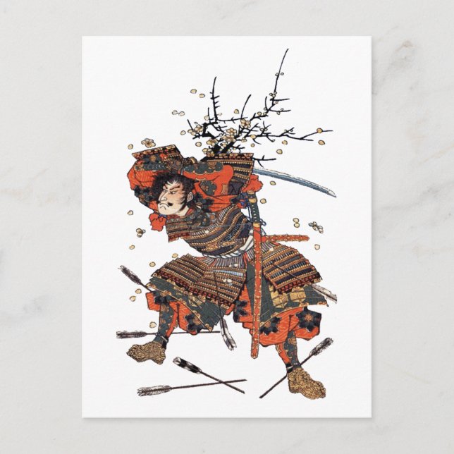 Samurai Postkarte (Vorderseite)