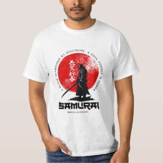Samurai-Print-Baumwoll-T-Shirt – Bold & Stylisch T-Shirt