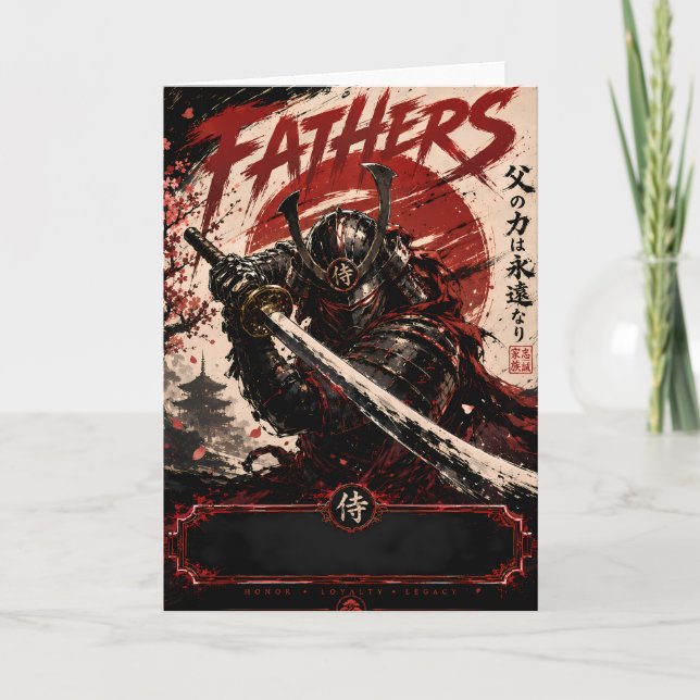 Samurai Protector Father Card Karte (Vorderseite)