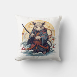 Samurai Rat Throw Pillows Kissen