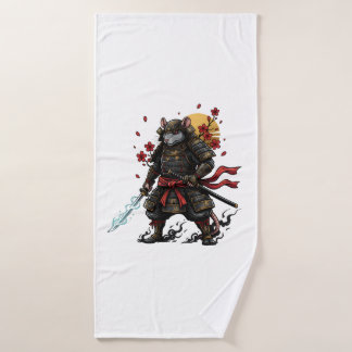 Samurai Rat warrior Badehandtuch