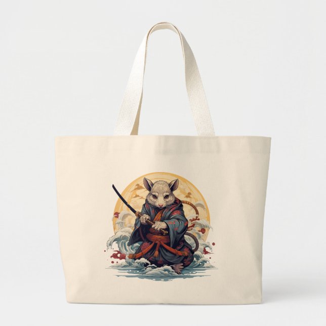 Samurai Rat Women's  Tote Bags Jumbo Stoffbeutel (Vorne)