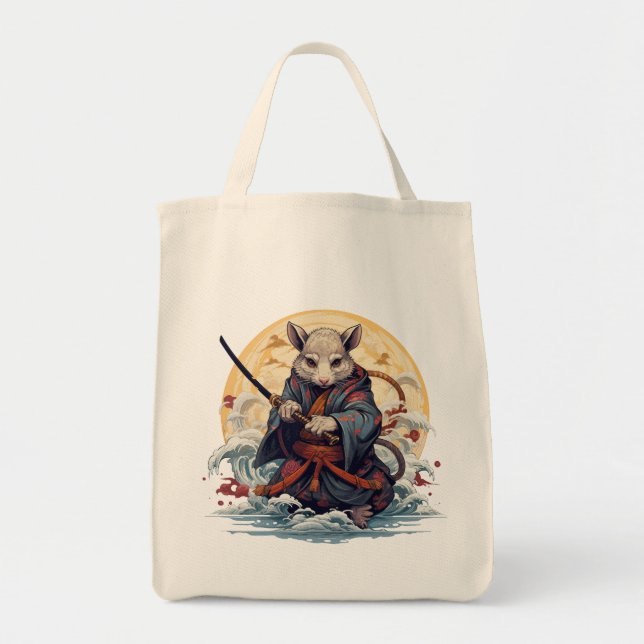 Samurai-Ratte Damen-Totebeutel Tragetasche (Vorne)