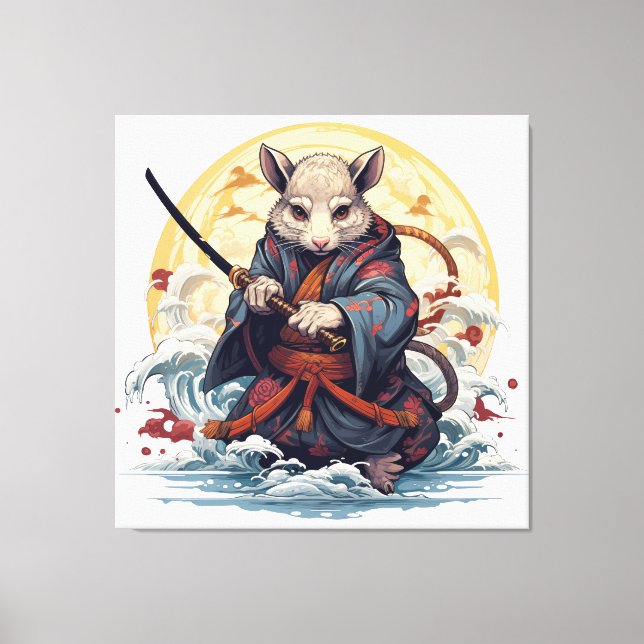 Samurai-Ratte  Leinwanddruck (Vorderseite)
