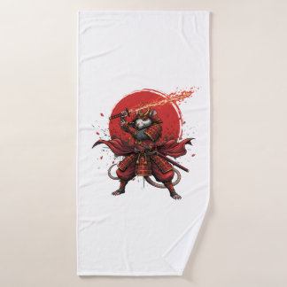 Samurai-Ratten-Krieger Badehandtuch