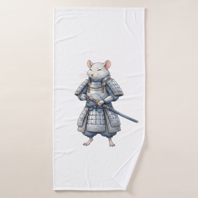 Samurai-Rattenkrieger Badehandtuch (Badehandtuch)