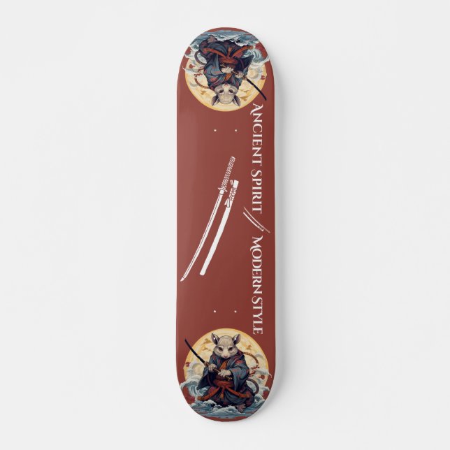 Samurai-Rattenkrieger-Skateboard Skateboard (Vorne)