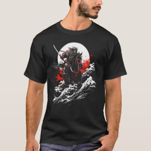 Samurai-Reitkunst Japan Kunst Grafik T-Shirt