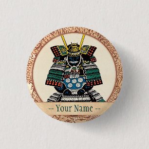 Samurai-Rüstung Ō-yoroi japanische klassische Kuns Button