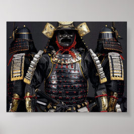 Samurai-Rüstungskarten-Digitaldruckwand Poster