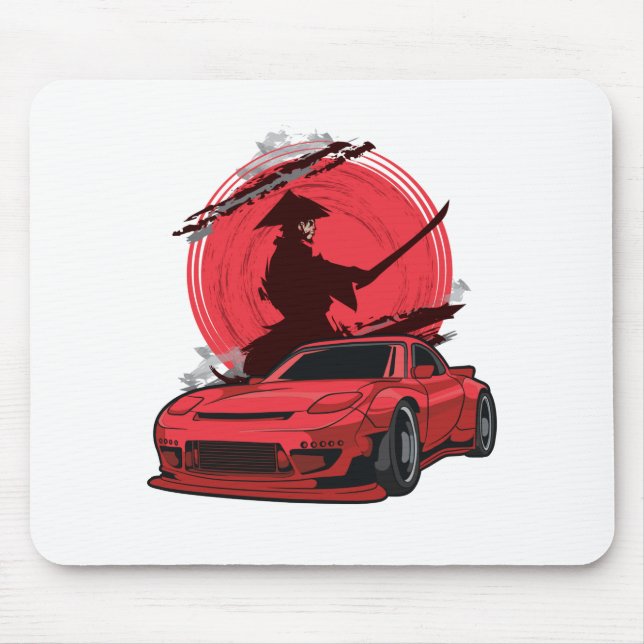 Samurai RX7 Japanischer Wagen Mousepad (Vorne)