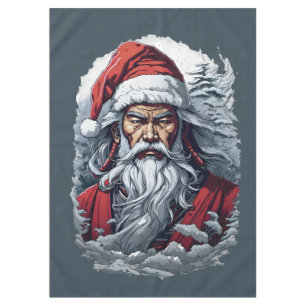 Samurai Santa Warrior Weihnachtsgeschenk Tischdecke