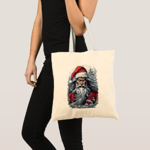 Samurai Santa Warrior Weihnachtsgeschenk Tragetasche
