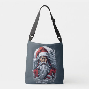 Samurai Santa Warrior Weihnachtsgeschenk Tragetaschen Mit Langen Trägern
