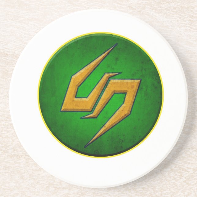 Samurai-Schlangen-Untersetzer Sandstein Untersetzer (Vorne)