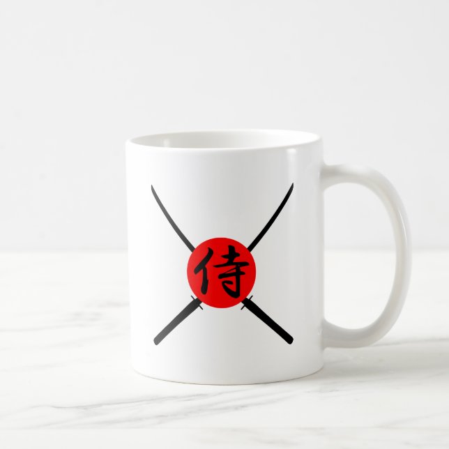 SAMURAI - Schwert und Kanji Kaffeetasse (Rechts)