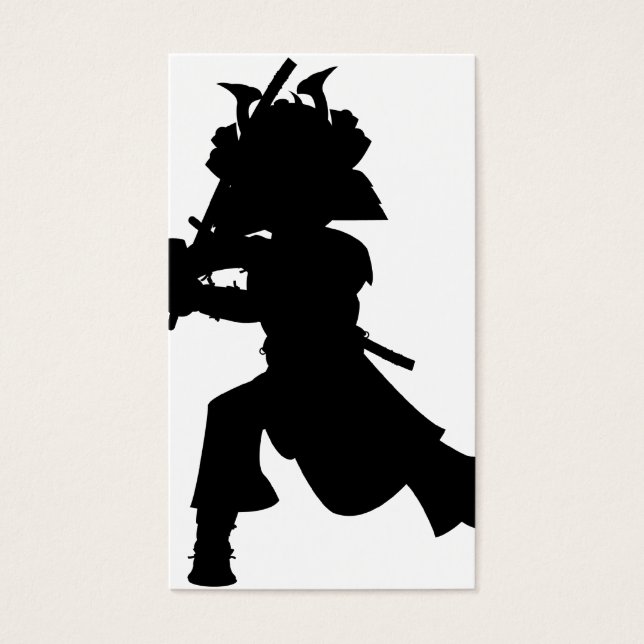 Samurai Silhouette Lesezeichen (Vorderseite)