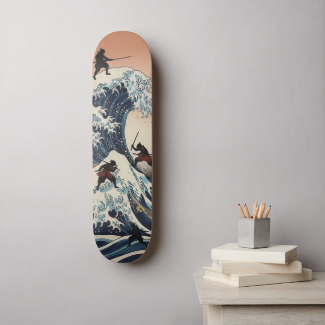SAMURAI Skateboard – Japanese Ukiyo-e Inspired Art (Wandkunst)