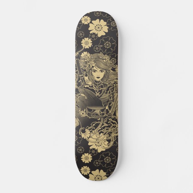 Samurai Skateboards Japanische Kriegerfrau (Vorderseite)