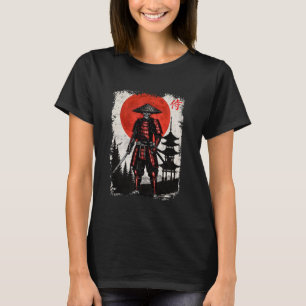 Samurai Skeleton Japanisch Vintag Graphic Ukiyo e T-Shirt