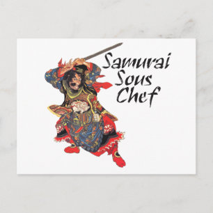 Samurai Sous Koch Postkarte
