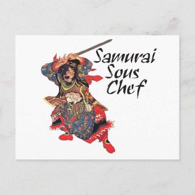 Samurai Sous Koch Postkarte (Vorderseite)