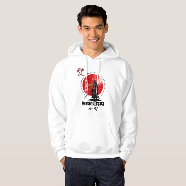 Samurai Spirit - Epischer japanischer Krieger Anim Hoodie (Vorne ganz)