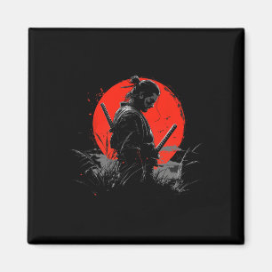 Samurai Spirit Graphic Modern Warrior's Magnet