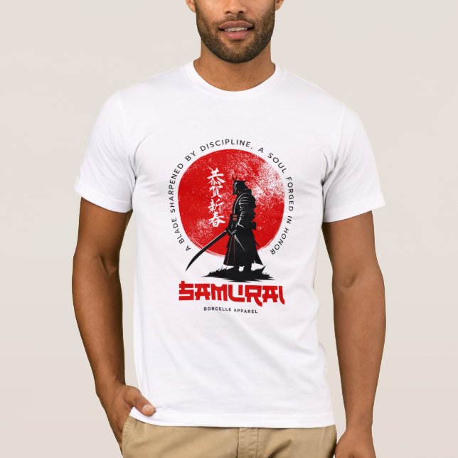 Samurai Spirit – Warrior of Discipline and Honor T-Shirt (Vorderseite)