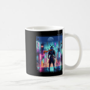 Samurai-Strommast im japanischen Retro-Cyberpunk-S Kaffeetasse