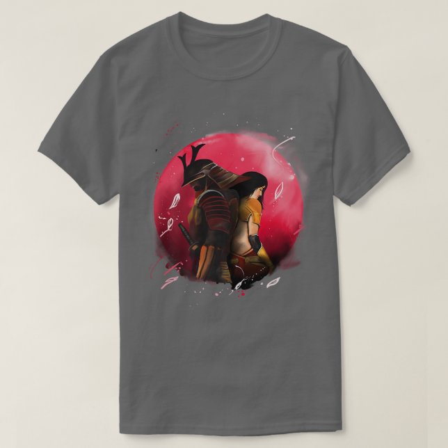 Samurai Sword Samurai Japanisch T-Shirt (Design vorne)