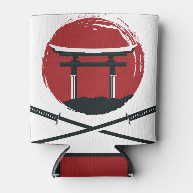 Samurai Sword: Torii Gate Cartoon Dosenkühler (Vorderseite)